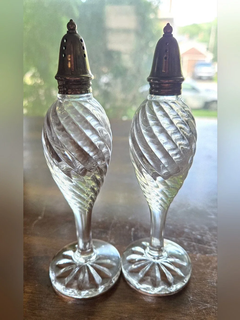 Lot of 3 Sets of Vintage Clear Glass Salt & Pepper Shakers